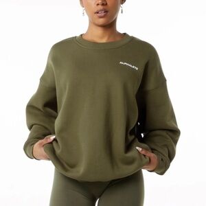 Alphalete Sweatshirt, Grey & Green Available, S